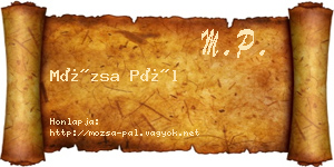 Mózsa Pál névjegykártya